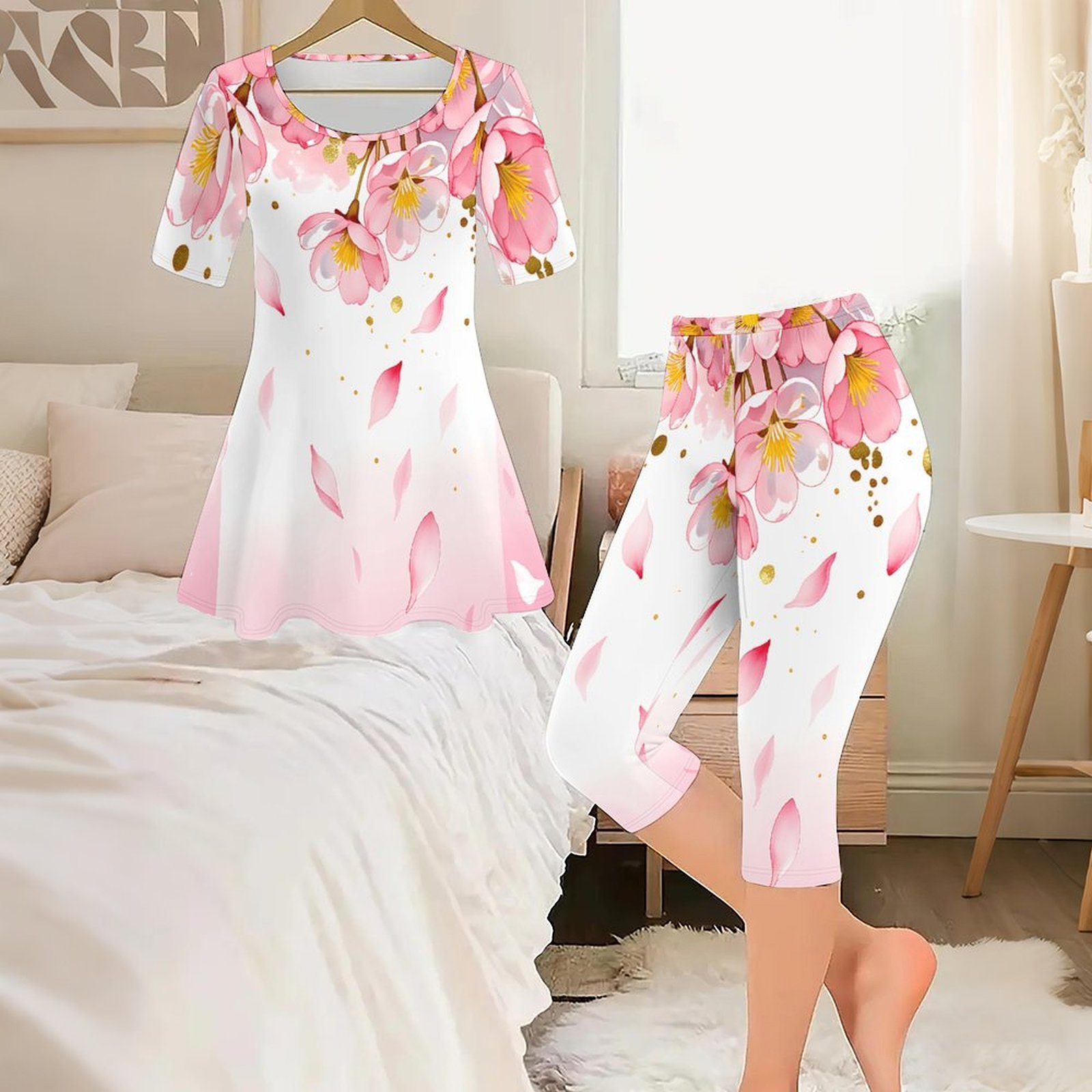Romper Floral Print - Комплект из 2 предметов: винтажный принт,