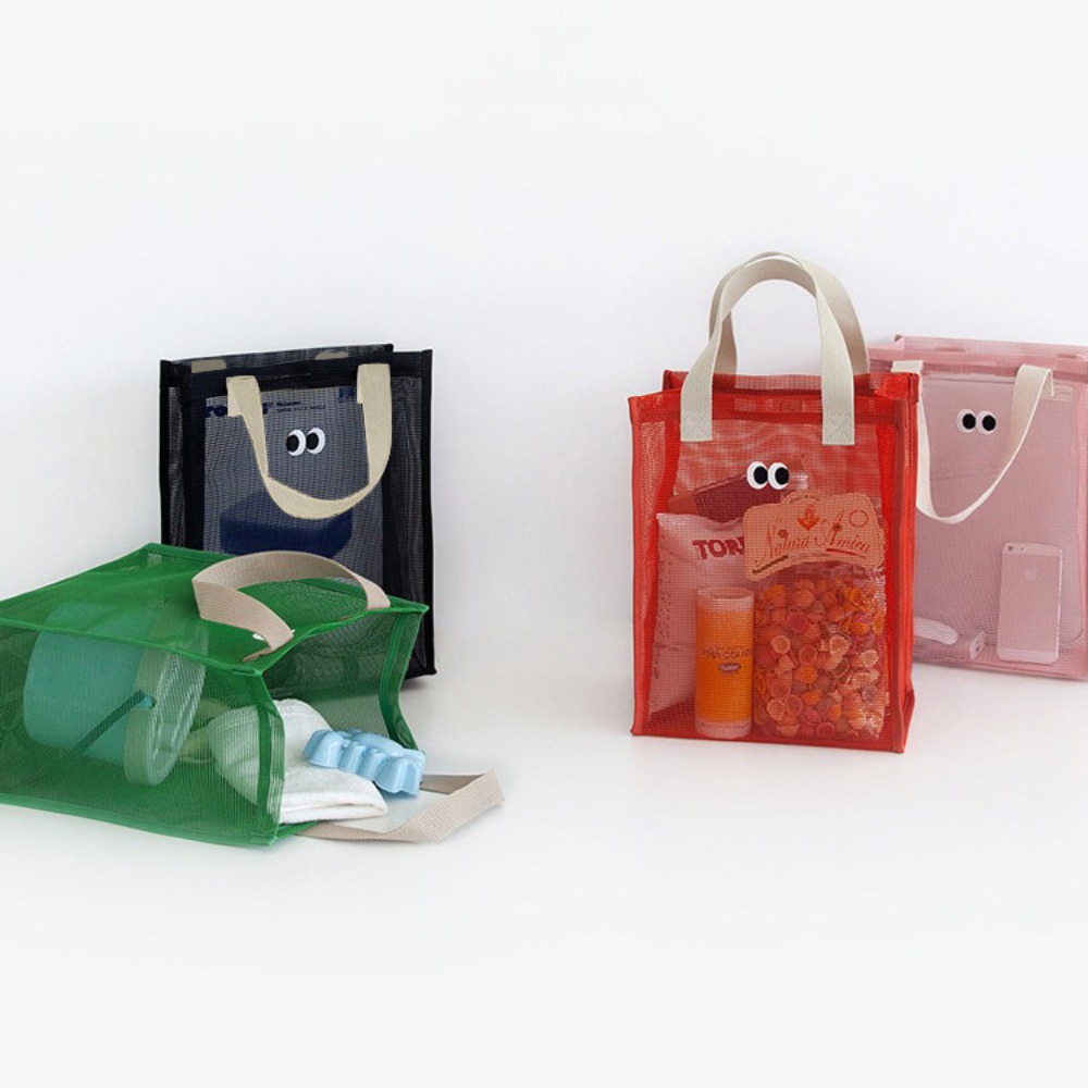 Tote Bag Beach - Большая вместительная пляжная сумка из сетчатой