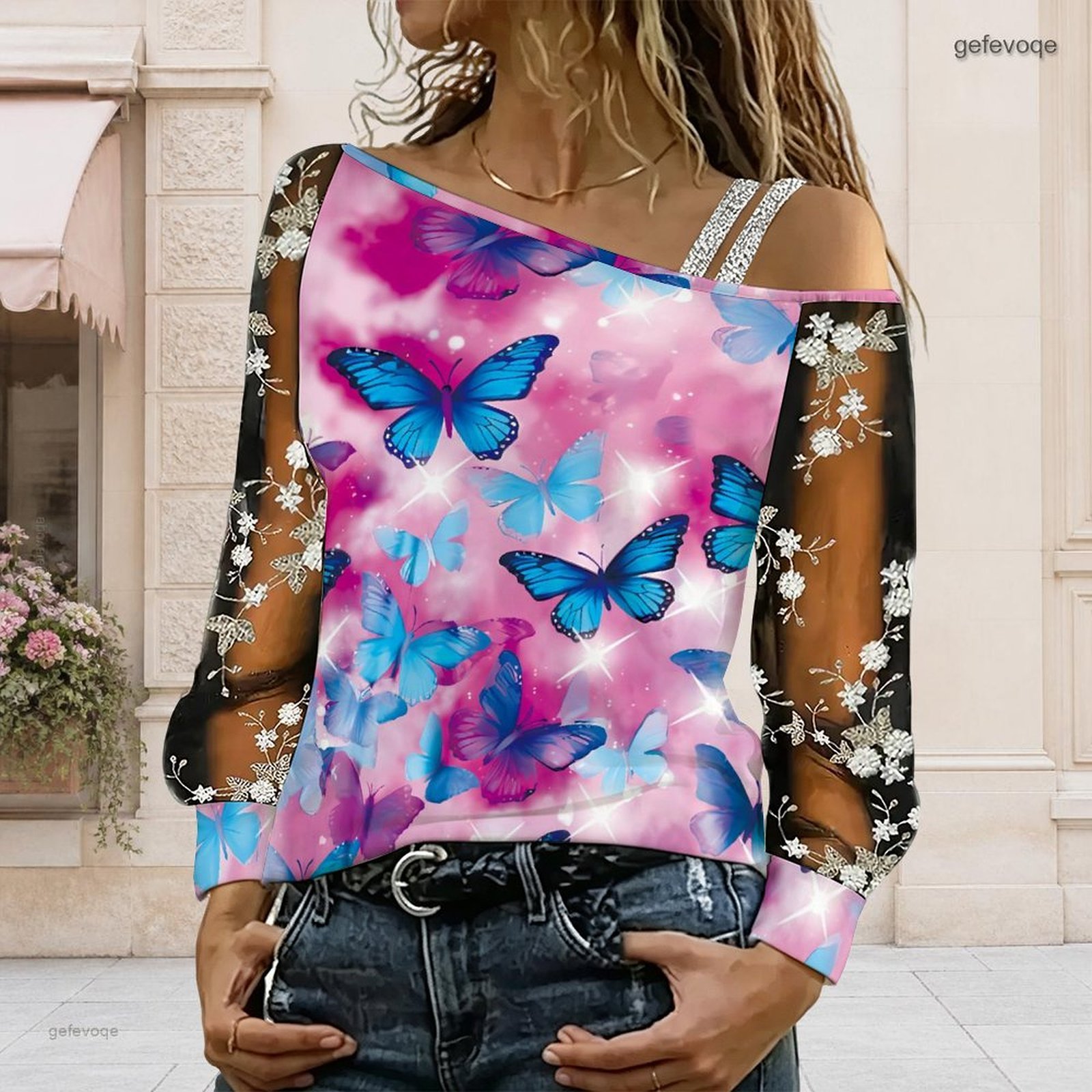 Женская блузка с открытыми пле – обзор и цена Blouse Off Shoulder