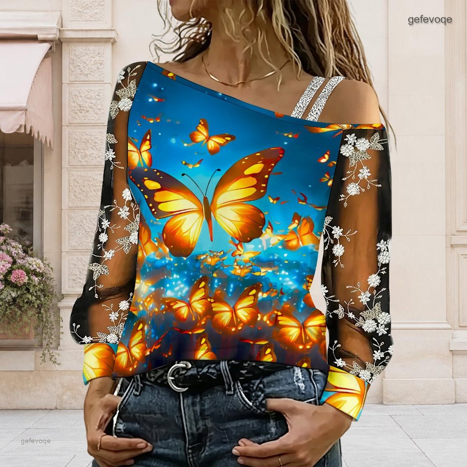 Женская блузка с открытыми пле – обзор и цена Blouse Off Shoulder